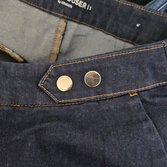 CHICOS Denim The Platinum Trouser Wide Leg Jeans sz 1 short - Picture 3 of 8
